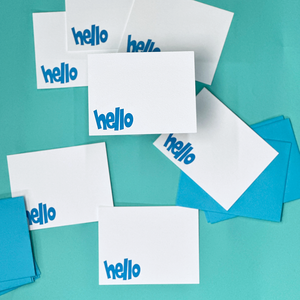 Block Hello, Letterpress Notecard Set