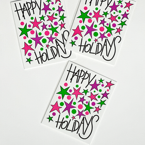 Happy Holidays, Letterpress Holiday Card Set