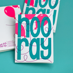 Hooray Balloons! | Letterpress Celebration Card