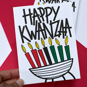 Happy Kwanzaa, Letterpress Greeting Card