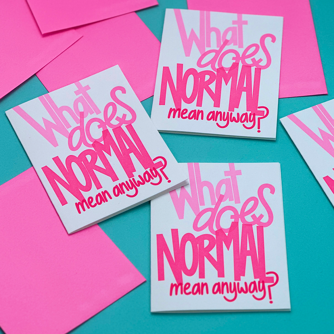 What does normal mean? | Letterpress Encouragement Card