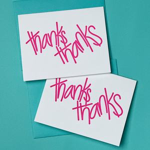 Thanks, Thanks | Letterpress Greeting Card