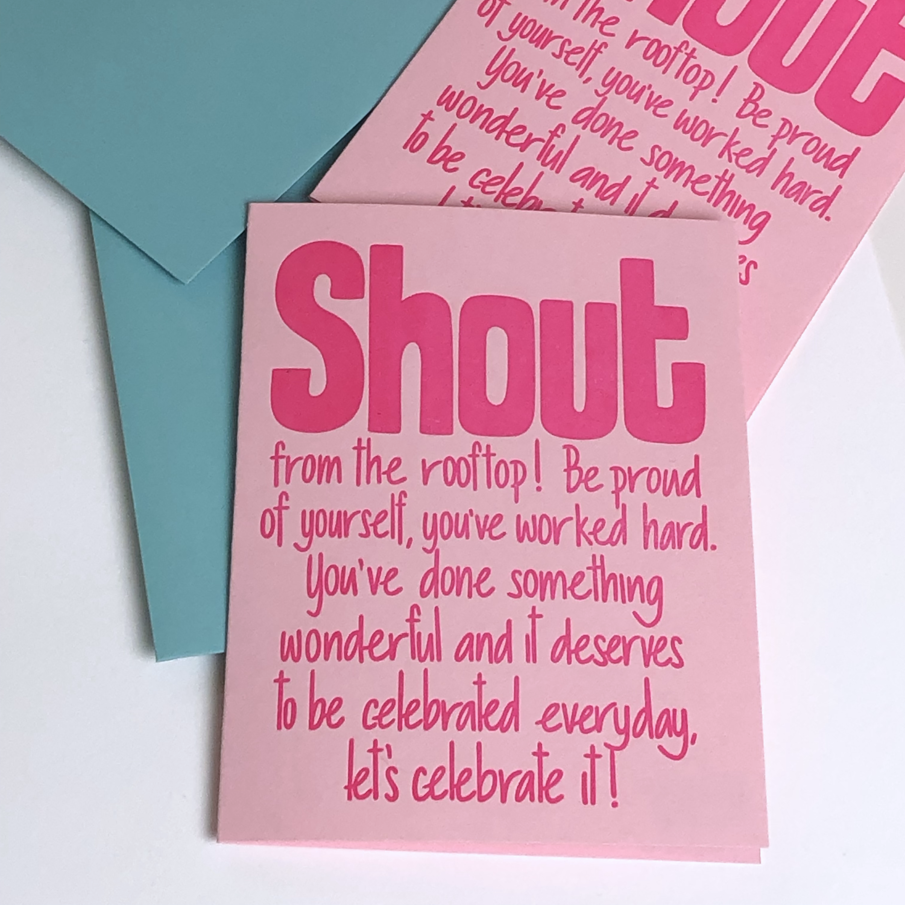 Shout from the rooftop | Letterpress Card