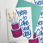Cake your day | Letterpress Greeting Card