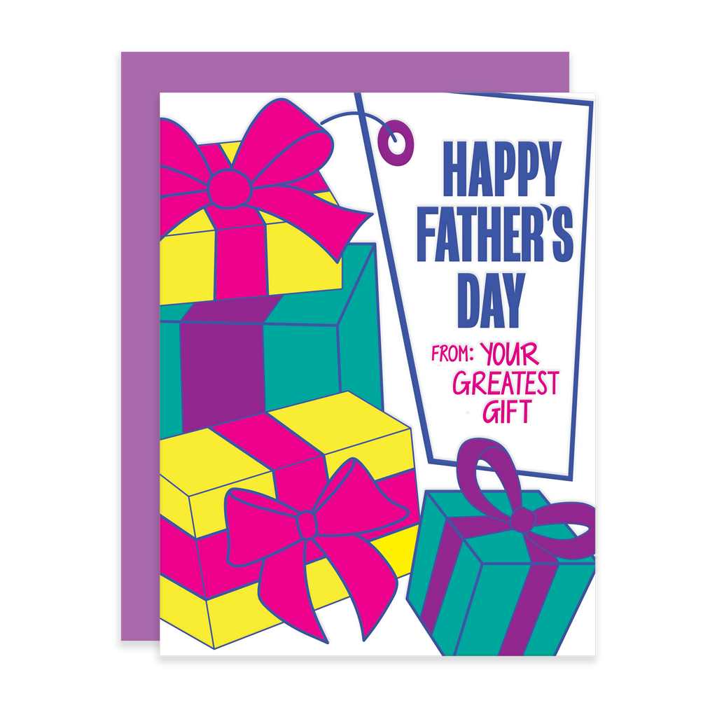 Greatest Gift, Letterpress Father's Day Card