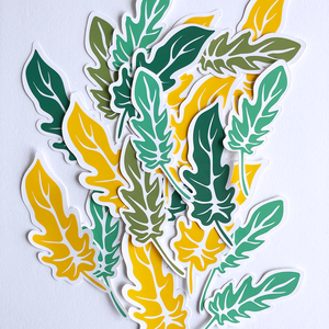 Fall Large Leaf Sticker Pack | Cute Stickers for your Laptop