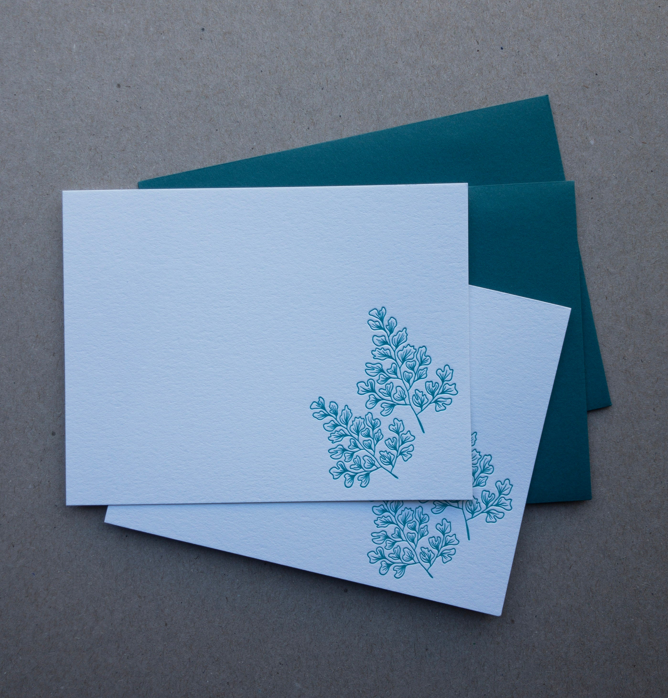 Fern Flat card | Notecard Set of 10