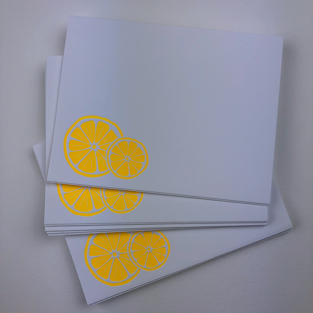 Orange Slice Flat card | Notecard Set of 10