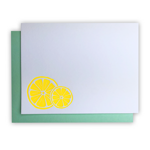 Orange Slice Flat card | Notecard Set of 10