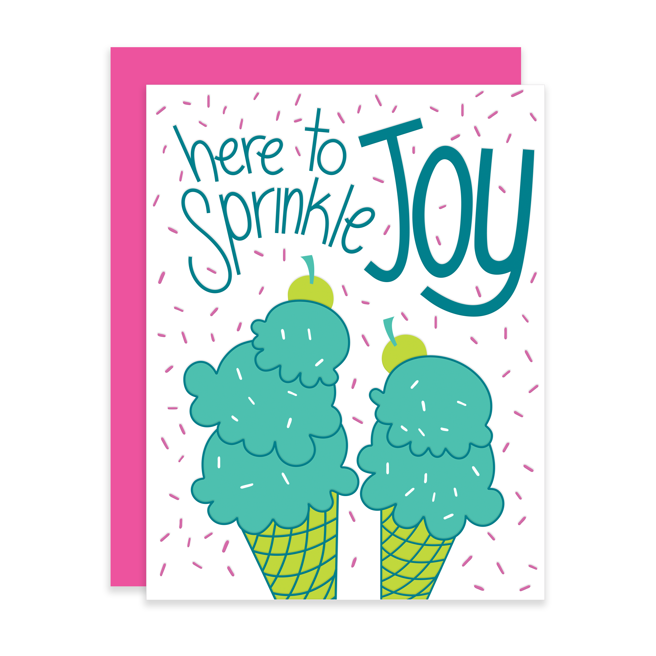 Sprinkle Joy, Letterpress Greeting Card