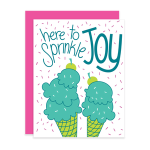 Sprinkle Joy, Letterpress Greeting Card