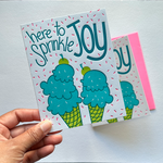 Sprinkle Joy, Letterpress Greeting Card