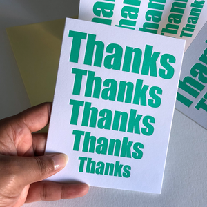 Multiple Thanks | Letterpress Greeting Card