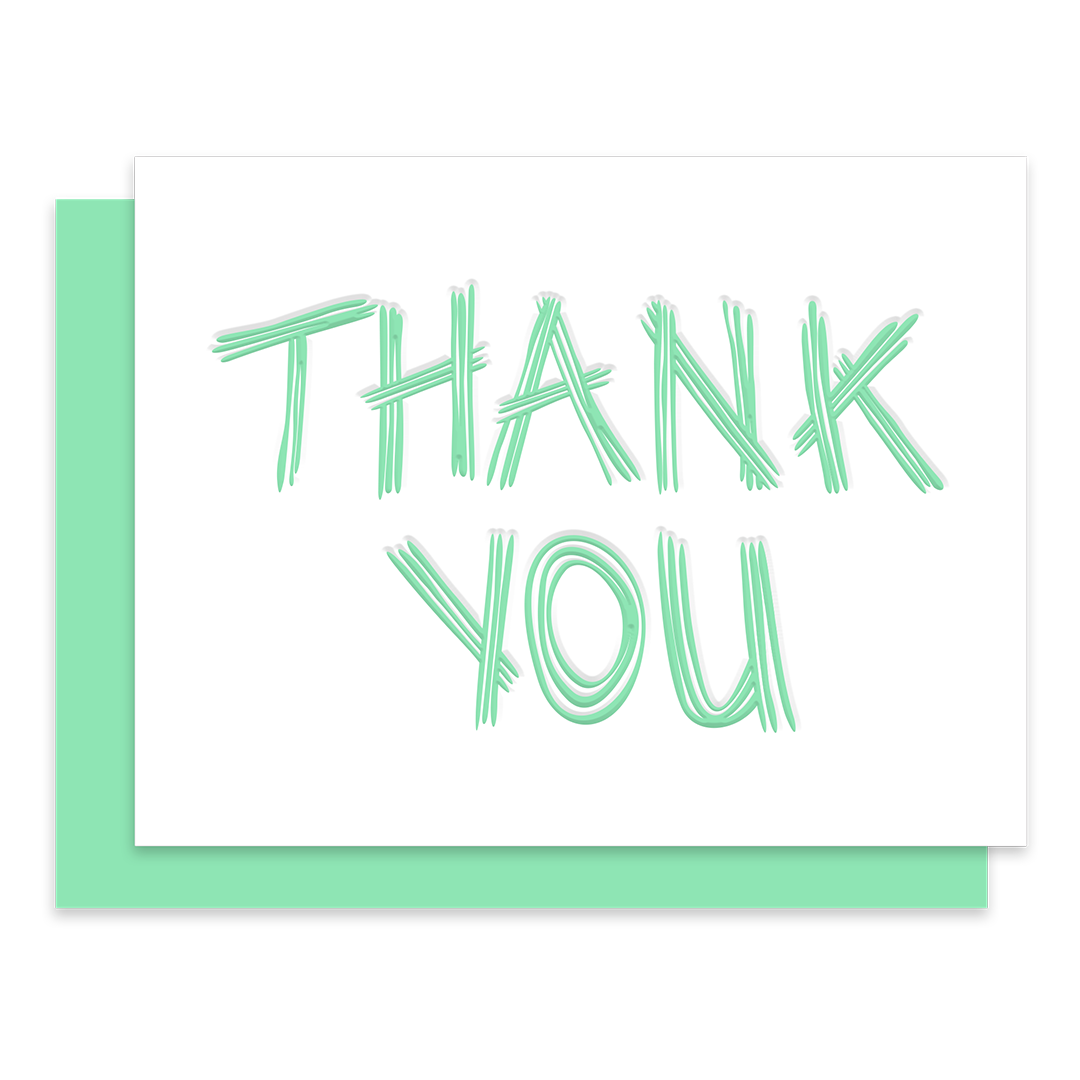 Thank You! | Letterpress Greeting Card